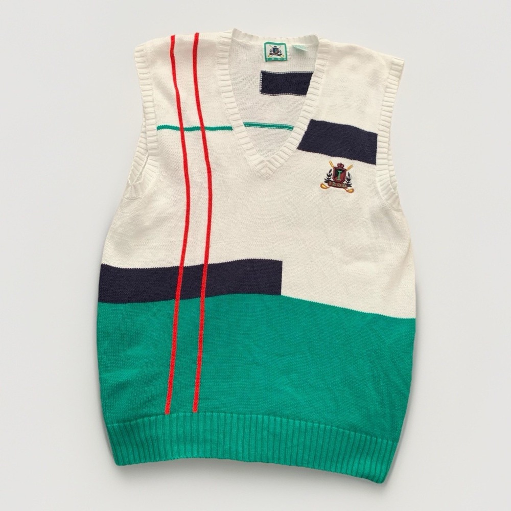 Vintage Izod Crest Golf Sweater Vest